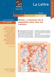 Drôme : croissance de la population dans tous les cantons  