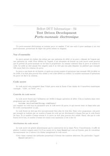 Belfort DUT Informatique - S4 Test Driven Development Porte ...