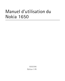 Notice Téléphone portable Nokia  1650