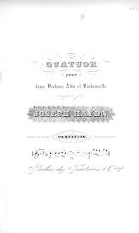Partition , quatuor en F major, Hob.III:17, corde quatuors, Op.3