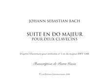 Partition , Ouverture,  No.1, Overture, C major, Bach, Johann Sebastian