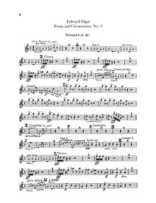 Partition trompette 1, 2 (B♭), Cornet 1, 2 (B♭), Pomp et Circumstance, Op.39