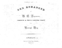 Partition complète, Sex Romancer af B. S. Ingemann, Bay, Rudolph