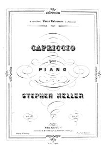 Partition complète, Capriccio, Op.63, Heller, Stephen