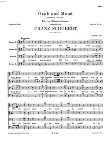 Partition complète, Grab und Mond, D.893, Schubert, Franz