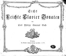 Partition complète, 6 Piano sonates, Wq. 53, 6 Leichte Klavier Sonaten