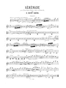 Partition complète et parties, Sérénade, Op.15, Saint-Saëns, Camille