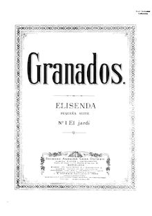 Partition complète, El jardí d’Elisenda, Granados, Enrique