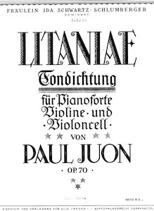 Partition complète, Litaniae, Tondichtung für Pianoforte, Violine und Violoncell