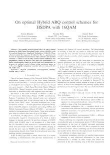 On optimal Hybrid ARQ control schemes for HSDPA with 16QAM