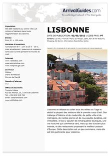 Guide pour visiter Lisbonne