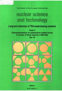 Long-term behaviour of TRU-waste-bearing ceramicsTask 3