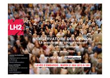 L observatoire de l opinion - 21 mai 2013 : La popularité du couple exécutif