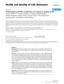 Tuberculosis and HIV co-infection: its impact on quality of life