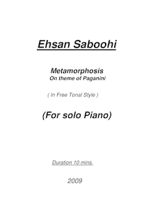 Partition complète, Metamorphosis on Theme of Paganini, Saboohi, Ehsan