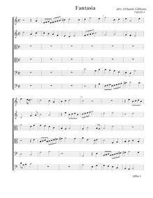 Partition Fantasia VdGS No.4 - partition complète (Tr Tr T T B B), fantaisies pour 6 violes de gambe