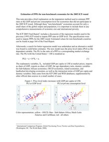 Estimation of PPPs for non-benchmark economies for the 2005 ICP round