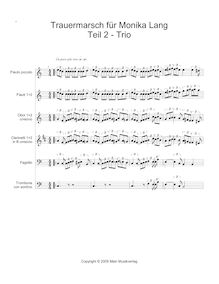 Partition vent Version - , partie II: Trio, funebre March pour Monika Lang