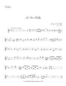 Partition 11b. La du Tailly, Pièces de clavecin, Du Phly, Jacques