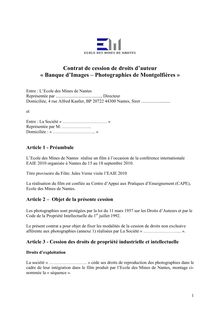 Contrat de cession de droits d'auteur « Banque d'Images ...