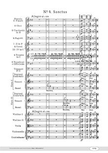Partition , Sanctus, Requiem, Messa da Requiem, Verdi, Giuseppe