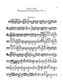 Partition basson 1/2, Pomp et Circumstance, Op.39, Elgar, Edward