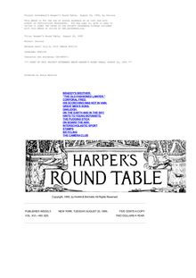 Harper s Round Table,  August 20, 1895