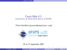 Cours Web nº1 Introduction au World Wide Web et à XHTML