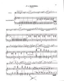 Partition , Mazurka - partition de piano, Op.1 Andante, Scherzo, Romanze et Mazurka