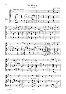 Partition Version pour Medium voix, 3 Gedichte, Op.119, 1). G major 2). D major 3). G major