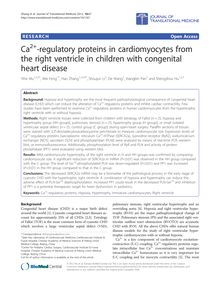 Ca2+-regulatory proteins in cardiomyocytes from the right ventricle in children with congenital heart disease