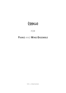 Partition complète, Cerriglio, Concerto for Piano and Symphonic Wind Ensemble