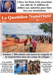 Le Quotidien Numérique d Afrique N°2281 - du 20/09/2023