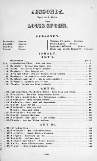 Partition complète, Jessonda, Grosse Oper in drei Akten, Spohr, Louis par Louis Spohr