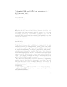 Holomorphic symplectic geometry: a problem list