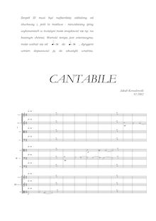 Partition complète & parties, Cantabile pour cordes, Kowalewski, Jakub
