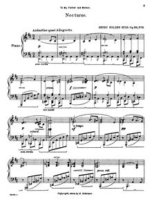 Partition No.2: Nocturne., 3 pièces pour Pianoforte, Op.20, A major, D major, F major