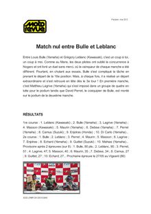 Match nul entre Bulle et Leblanc