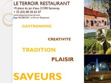 Site internet LE TERROIR RESTAURANT - Bourgogne-restaurants