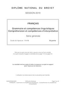  Brevet 2019 : le sujet de l épreuve de français (1ère et 2ème partie)