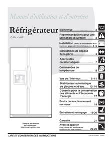 Notice Réfrigérateur Frigidaire  FRS23KF6DQ0