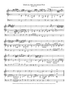 Partition complète, Erhalt uns, Herr, bei deinem Wort, Organ chorale prelude par Dietrich Buxtehude