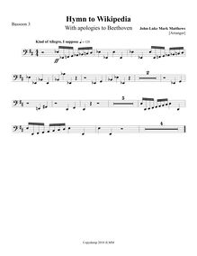 Partition basson 3, Hymn to Wikipedia, D major, Matthews, John-Luke Mark