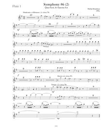 Partition flûte 1, Symphony No.6  Magnificat , D major, Rondeau, Michel par Michel Rondeau