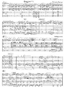 Score, corde quatuor No.1, Ferreri, Ernesto