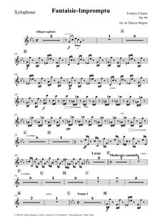 Partition Xylophone, Fantaisie-impromptu, C? minor, Chopin, Frédéric