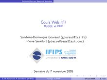 Cours Web nº7 MySQL et PHP