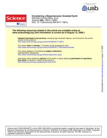Christie-Blick 1999-Science-SB Comment