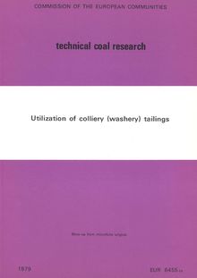 Utilization of colliery (washery) tailings. Final Report