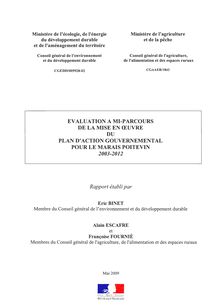 Evaluation à mi-parcours de la mise en oeuvre du plan d action gouvernemental pour le Marais Poitevin 2003-2012